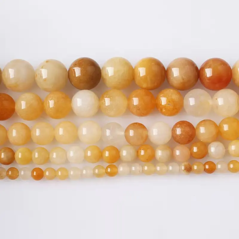 Natural Stone Yellow Cloud Jades Smooth Round Beads diy 4 6 8 10 MM Women Necklace Charms Wholesale for Jewelry Making
Natural Stone Yellow Cloud Jades Smooth Round Beads diy 4 6 8 10 MM Women Necklace Charms Wholesale for Jewelry Making