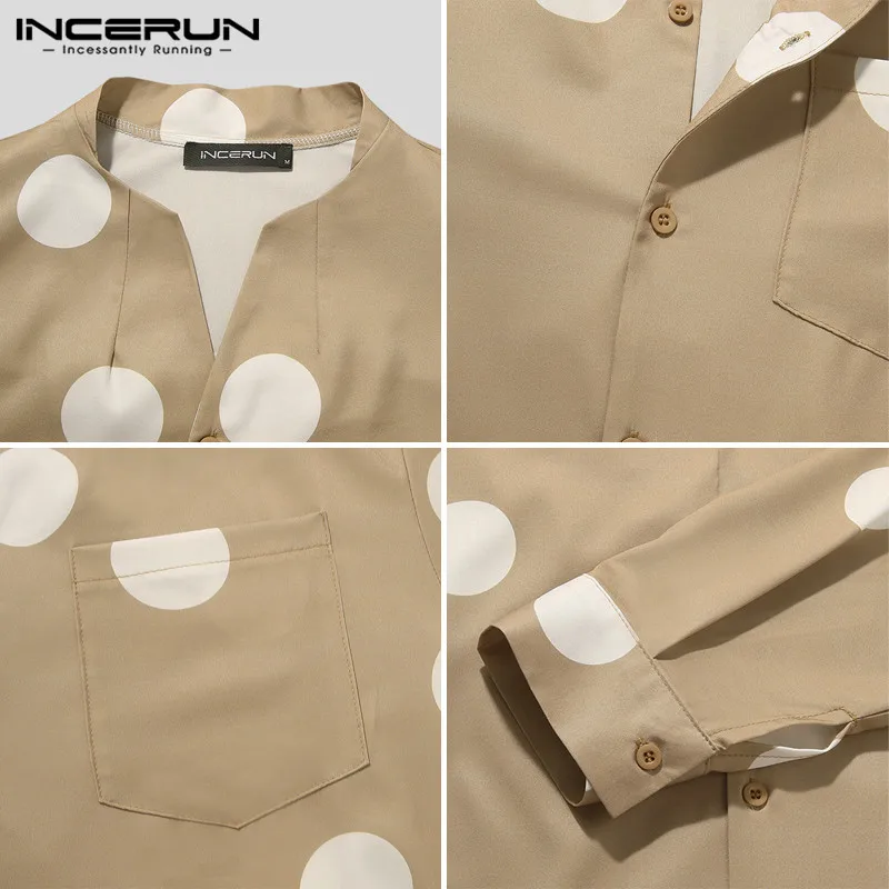 Mens Casual Shirts Fashion Long Sleeve V Neck Camisa INCERUN Man Dots Buttons Dress Blouse Spring Leisure Business Shirts 3XL 7
Mens Casual Shirts Fashion Long Sleeve V Neck Camisa INCERUN Man Dots Buttons Dress Blouse Spring Leisure Business Shirts 3XL 7