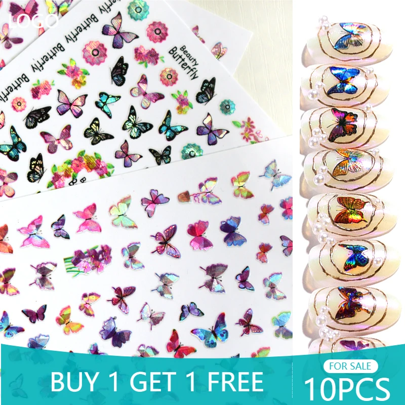 10PCS Color Butterfly Nail Sticker Maple Leaf Chrysanthemum Nail Slider 3D Laser Butterfly Nail Art Decoration Decal
10PCS Color Butterfly Nail Sticker Maple Leaf Chrysanthemum Nail Slider 3D Laser Butterfly Nail Art Decoration Decal