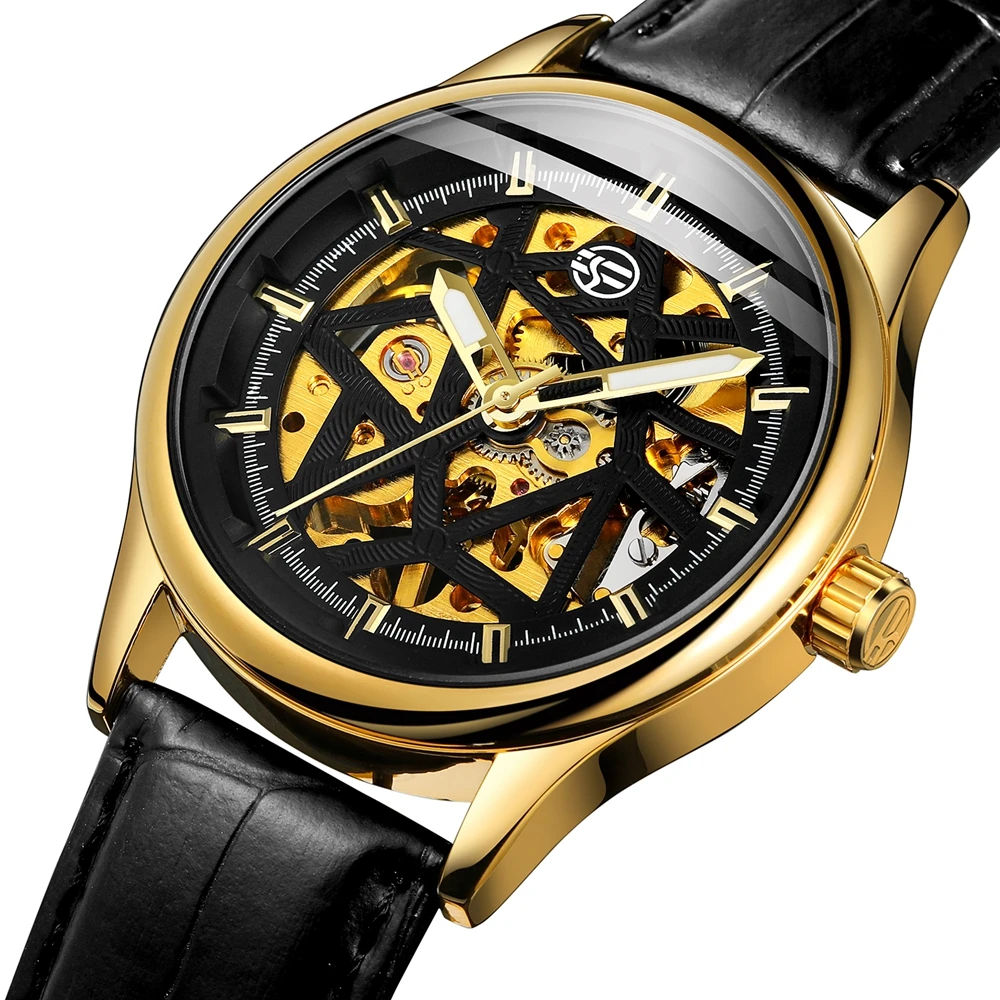 FORSINING Wristwatches Men's Carving Skeleton Auto Mechanical Business Watch Faux Leather Band Gift Box Free Ship
FORSINING Wristwatches Men's Carving Skeleton Auto Mechanical Business Watch Faux Leather Band Gift Box Free Ship