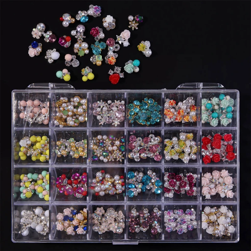 R3MF 24 Grids Nail Art Decorations Multi-Shape Metal Manicure Rhinestone Decor DIY Making Crafts Accessories
R3MF 24 Grids Nail Art Decorations Multi-Shape Metal Manicure Rhinestone Decor DIY Making Crafts Accessories