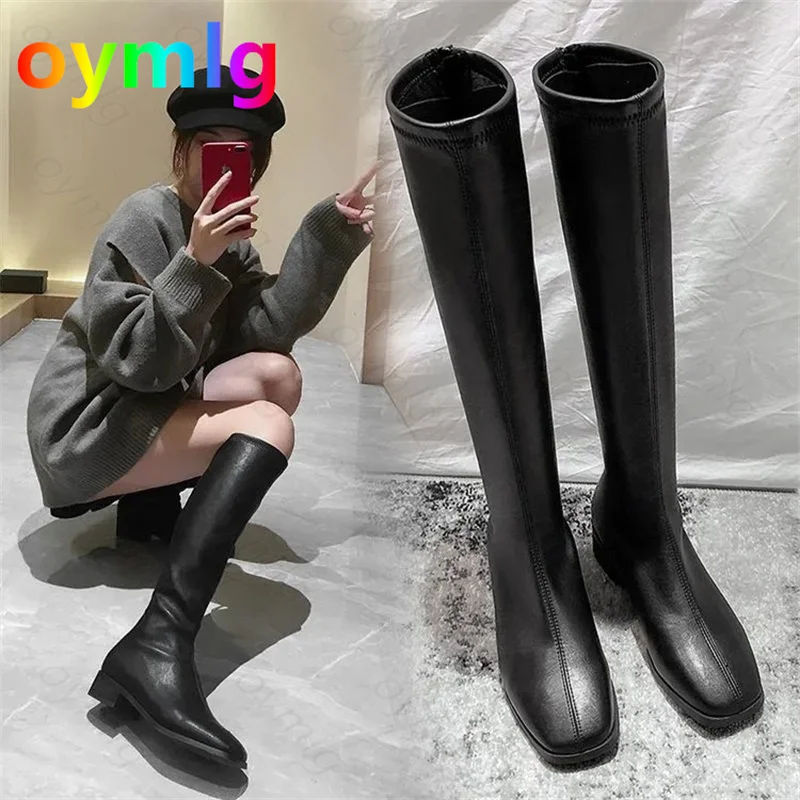 2021 Winter Fashion Women Boots Knee High Soft Leather Square Toe Party Shoes Zip Chelsea Botines De Mujer Botas Feminina
2021 Winter Fashion Women Boots Knee High Soft Leather Square Toe Party Shoes Zip Chelsea Botines De Mujer Botas Feminina