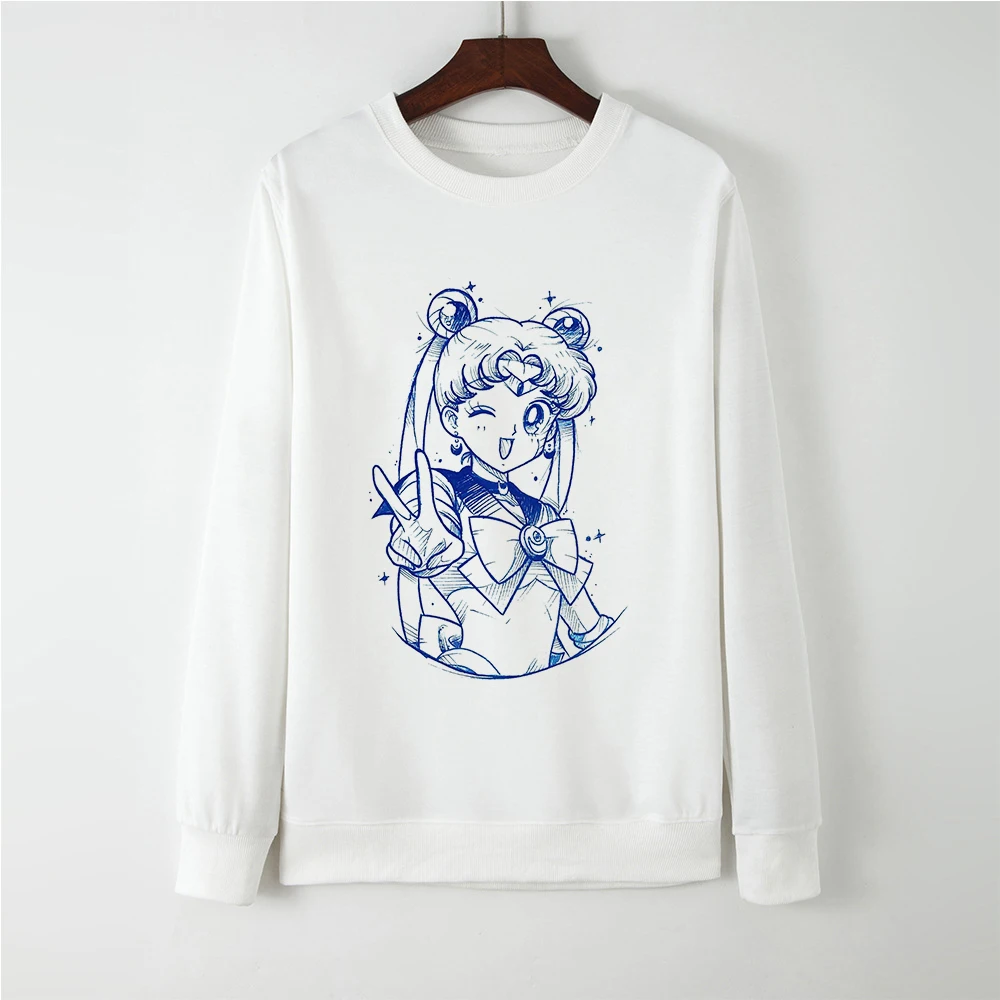 Funny Fashion Sailor Moon Pattern Bluza Damska Sudadera Mujer Hatless Hoodie Sweatshirt Tracksuit Femme Pullovers Jacket
Funny Fashion Sailor Moon Pattern Bluza Damska Sudadera Mujer Hatless Hoodie Sweatshirt Tracksuit Femme Pullovers Jacket