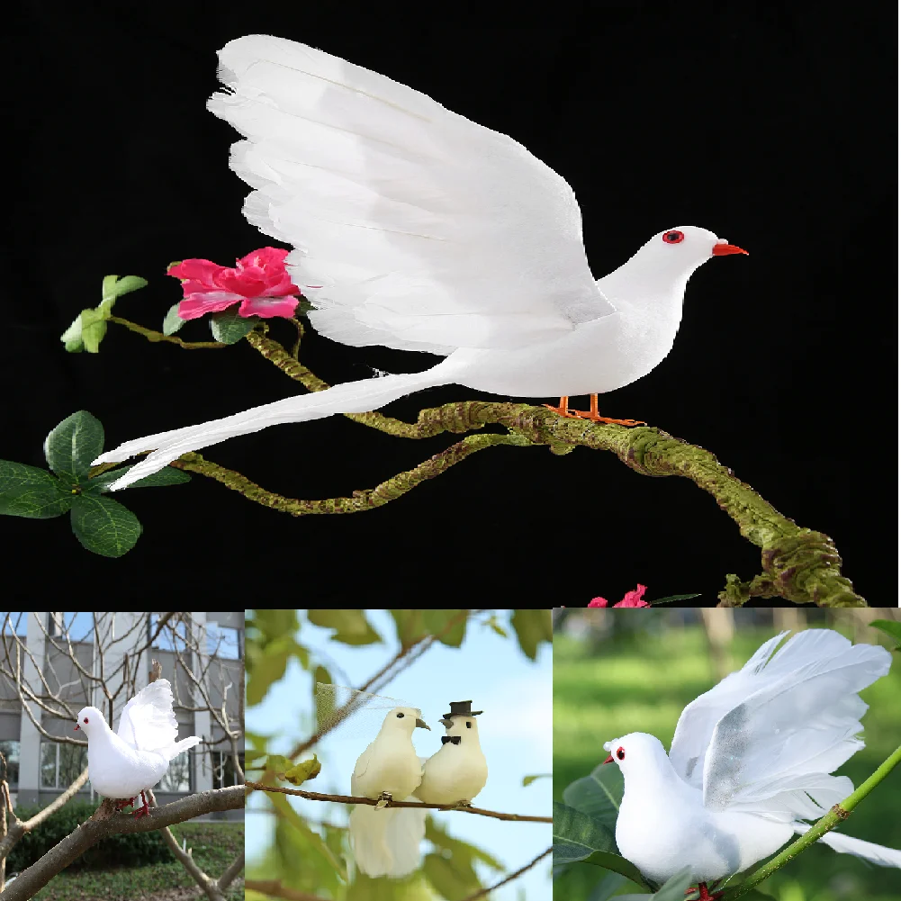 Simulation Foam White Pigeon Fake Artificial Imitation Bird Wedding Decor Model Handicraft Foam Doves Garden Ornament Home
Simulation Foam White Pigeon Fake Artificial Imitation Bird Wedding Decor Model Handicraft Foam Doves Garden Ornament Home