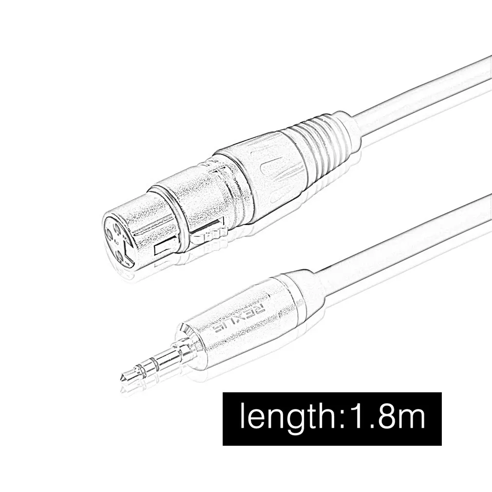 3.5mm Stereo Male to XLR Female Cable Turn Card Connection Cable Mobile Phone Camera Recorder External Microphone Cable
3.5mm Stereo Male to XLR Female Cable Turn Card Connection Cable Mobile Phone Camera Recorder External Microphone Cable