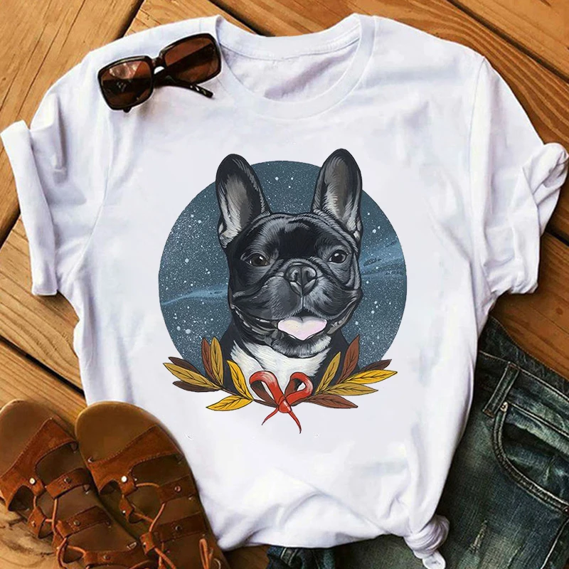 Kawaii French Bulldog T Shirt Women dog lover top tees femme summer top female Aesthetic Clothes Graphic t-shirt camisetas mujer 
Kawaii French Bulldog T Shirt Women dog lover top tees femme summer top female Aesthetic Clothes Graphic t-shirt camisetas mujer