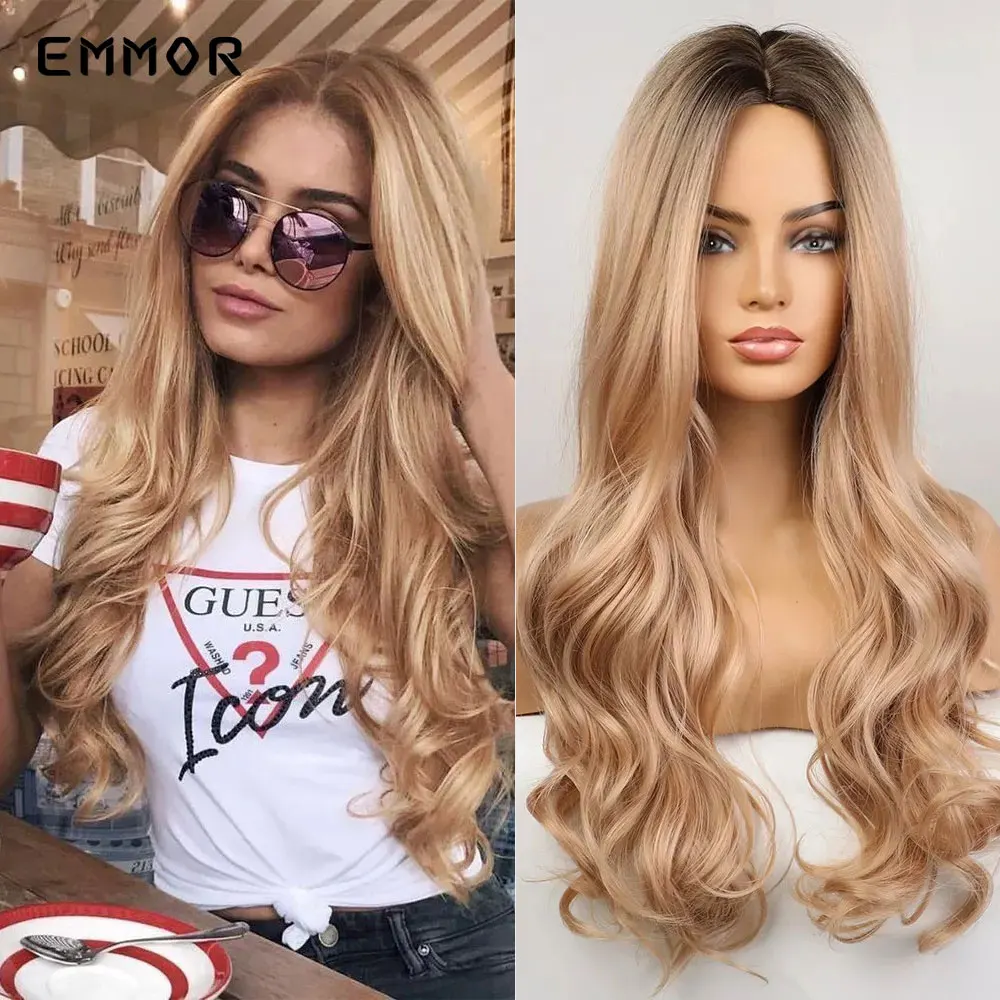 Emmor Long Wavy Hair Wig Ombre Brown to Blonde Synthetic Wigs for Women Natural Middle Part Heat Resistant Hair Cosplay Wigs
Emmor Long Wavy Hair Wig Ombre Brown to Blonde Synthetic Wigs for Women Natural Middle Part Heat Resistant Hair Cosplay Wigs