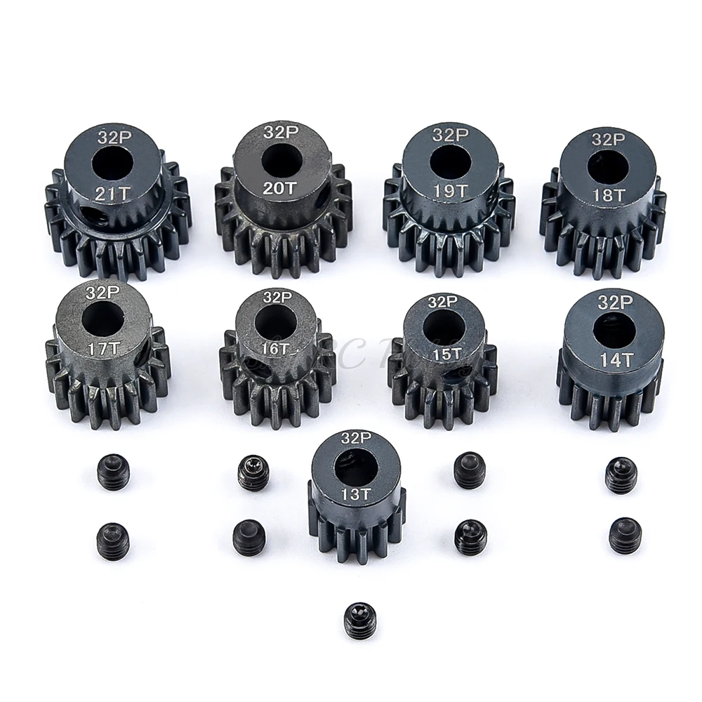 5pcs/set 32DP 5mm 13T 14T 15T 16T 17T 18T 19T 20T 21T Metal Pinion Motor Gear for 1/8 1/10 RC HSP HPI Crawler Buggy Truck Car
5pcs/set 32DP 5mm 13T 14T 15T 16T 17T 18T 19T 20T 21T Metal Pinion Motor Gear for 1/8 1/10 RC HSP HPI Crawler Buggy Truck Car