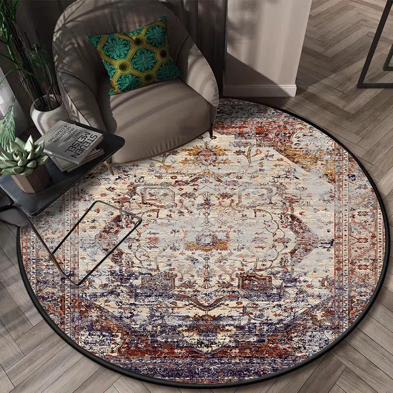 Retro Round Persian Style Rug Living Room Sofa Table Rug Bedroom Bedside Blanket Geometric Ethnic Non-slip Floor Sock Doormat
Retro Round Persian Style Rug Living Room Sofa Table Rug Bedroom Bedside Blanket Geometric Ethnic Non-slip Floor Sock Doormat