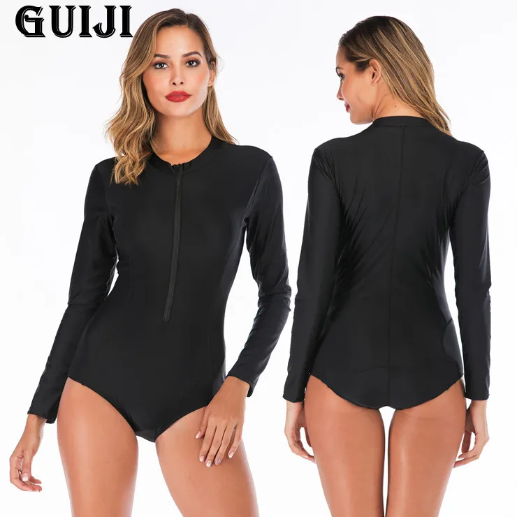 【GUIJI】Ready Stock 2021One-piece Long-sleeved Surfing Suit Sunscreen Female Swimsuit Hot Spring Diving Suit Sexy Swimsuit
【GUIJI】Ready Stock 2021One-piece Long-sleeved Surfing Suit Sunscreen Female Swimsuit Hot Spring Diving Suit Sexy Swimsuit