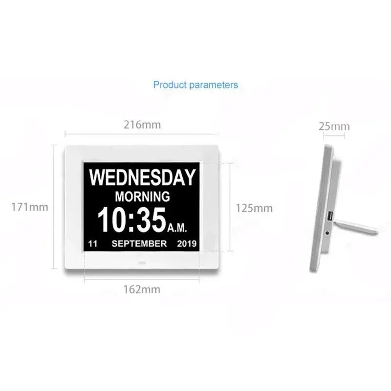 8 Inch Digital Clock Calendar Alarm Day Clock Multi-functional Digital Clock With Large Screen For Extra Impaired Vision People
8 Inch Digital Clock Calendar Alarm Day Clock Multi-functional Digital Clock With Large Screen For Extra Impaired Vision People