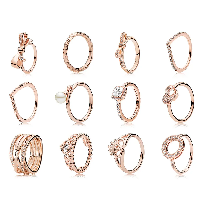 925 Sterling Silver Ring Rose Gold Bow Knot Butterfly Crown Finger Ring Round Pearl For Women Original Wedding Jewelry
925 Sterling Silver Ring Rose Gold Bow Knot Butterfly Crown Finger Ring Round Pearl For Women Original Wedding Jewelry