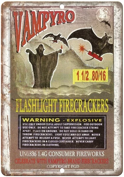 Vampyro Firework Package Tin Sign art wall decoration,vintage aluminum retro metal sign,iron painting vintage decoration sign
Vampyro Firework Package Tin Sign art wall decoration,vintage aluminum retro metal sign,iron painting vintage decoration sign