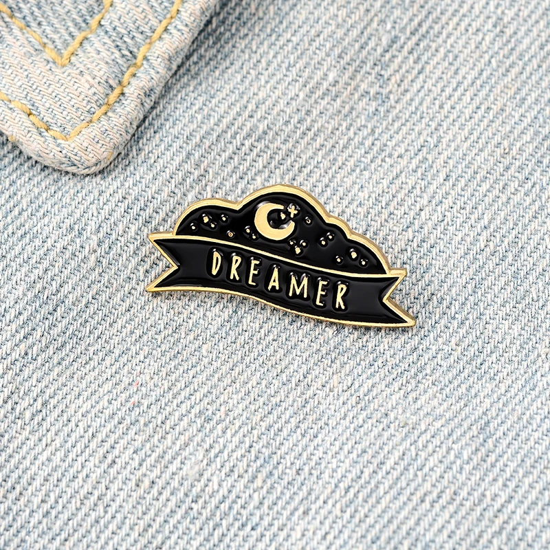 Night sky Enamel Pins DREAMER Fashion Jewelry Moon Star Cute Brooches Badges Zinc Alloy Pins Sleep Gifts for Friends Wholesale
Night sky Enamel Pins DREAMER Fashion Jewelry Moon Star Cute Brooches Badges Zinc Alloy Pins Sleep Gifts for Friends Wholesale
