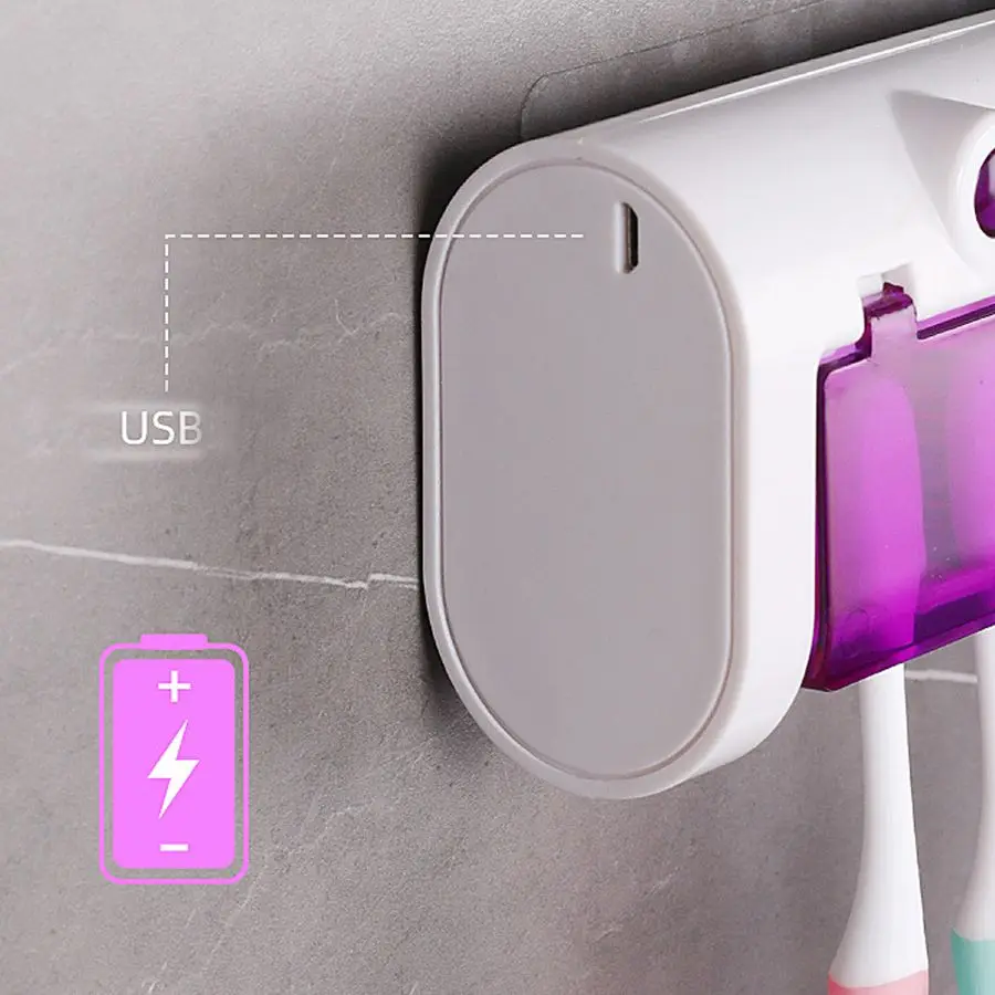UV Light Ultraviolet Toothbrush Sterilizer Automatic Toothpaste Dispenser Tooth Brush Holder Oral Hygiene Cleaner 
UV Light Ultraviolet Toothbrush Sterilizer Automatic Toothpaste Dispenser Tooth Brush Holder Oral Hygiene Cleaner