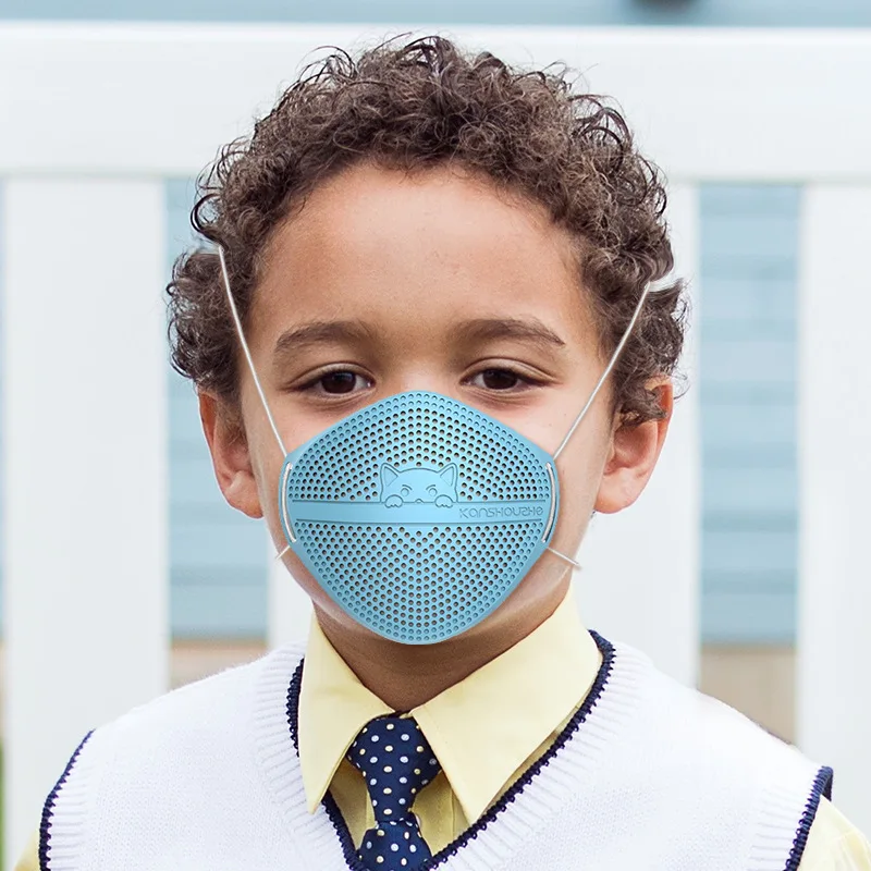

Anti Dust Anti-Splash Mouth and Nose Separation Face Mouth Masks PM2.5 Activated Carbon Filter Valve Breathable Mask for Kids