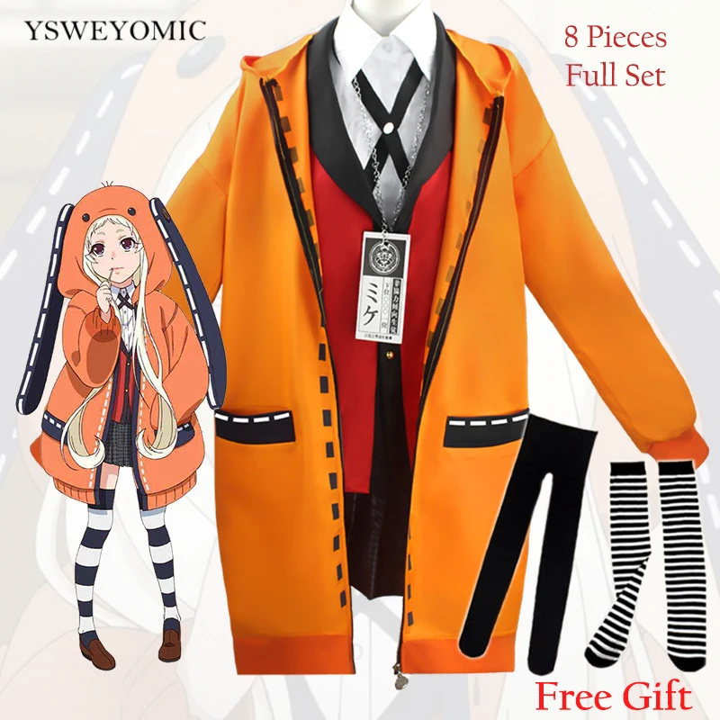 8pcs Full Set Anime Kakegurui School Girl JK Uniform Hoodie Rune Runa Yomotsuki Cosplay Costume Kirari Yumeko Jabami Hoodie Coat
8pcs Full Set Anime Kakegurui School Girl JK Uniform Hoodie Rune Runa Yomotsuki Cosplay Costume Kirari Yumeko Jabami Hoodie Coat