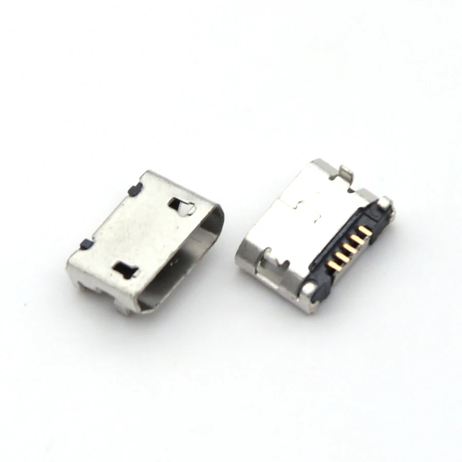 50 шт./лот 5Pin 6 4 мм Micro USB 5pin DIP Женский Разъем для планшетов|Шлейфы мобильных
