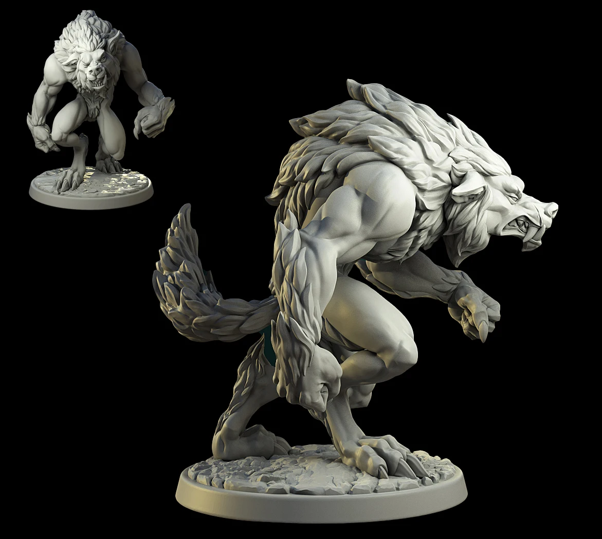 38mm 56mm Resin Model Werewolf Wolf Warrior Figure Unpainted No Color DW-017
38mm 56mm Resin Model Werewolf Wolf Warrior Figure Unpainted No Color DW-017