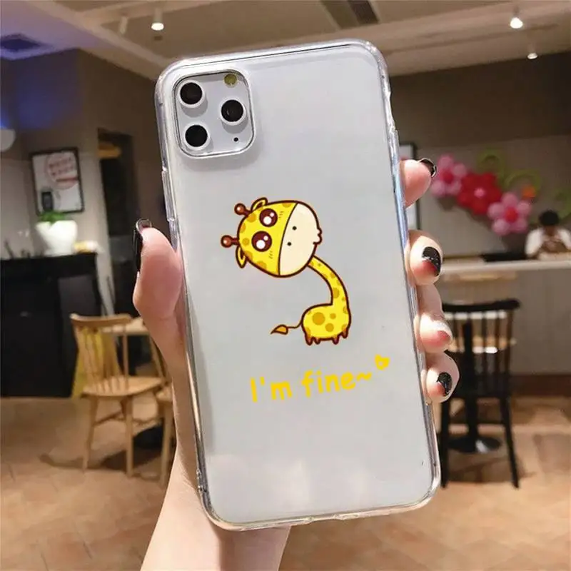 Cute Cartoon animal Giraffe Phone Case Transparent soft For iphone 5 5s 5c se 6 6s 7 8 11 12 plus mini x xs xr pro max
Cute Cartoon animal Giraffe Phone Case Transparent soft For iphone 5 5s 5c se 6 6s 7 8 11 12 plus mini x xs xr pro max