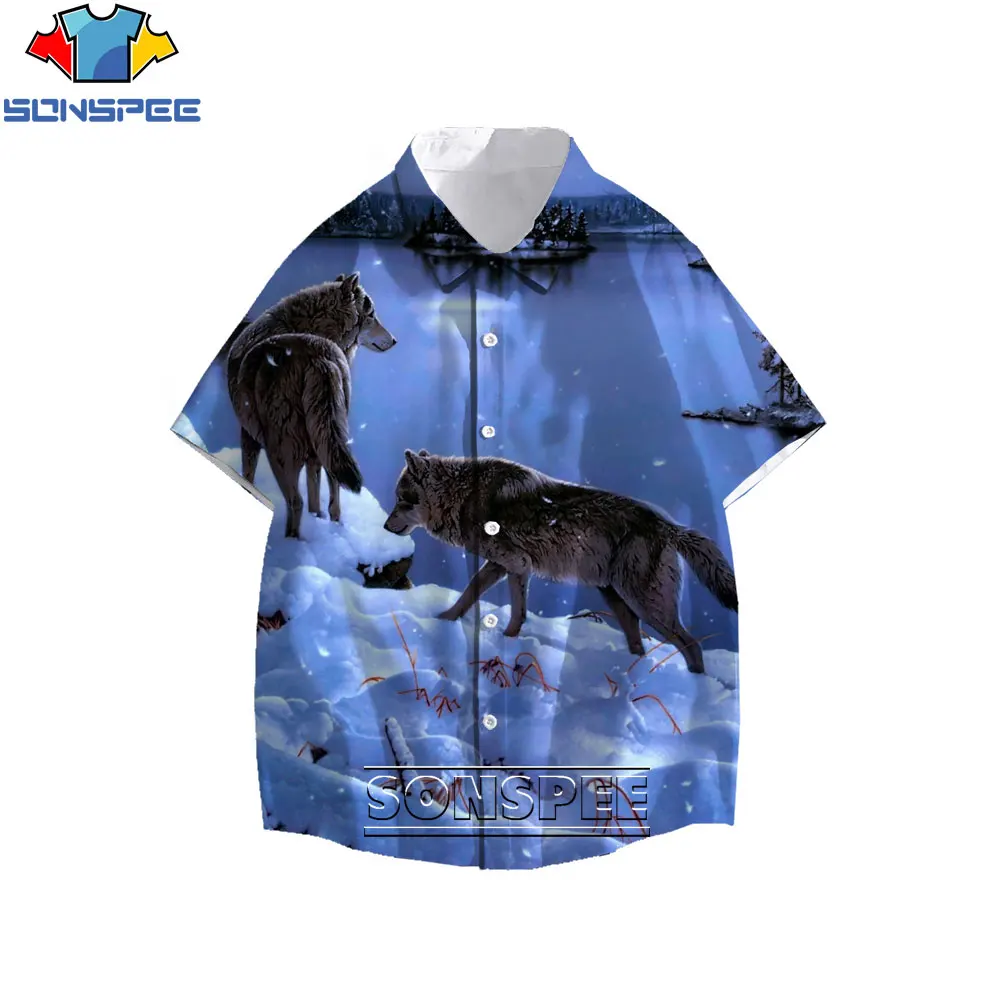 SONSPEE Brand Men Women Shirt Animal Wolf Terrible Ferocious Summer New Style Outdoor Street Harajuku Cool Hawaiian Shirts Top
SONSPEE Brand Men Women Shirt Animal Wolf Terrible Ferocious Summer New Style Outdoor Street Harajuku Cool Hawaiian Shirts Top