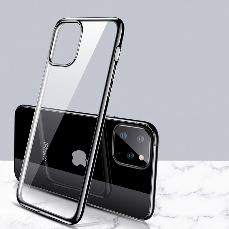 Мягкий чехол из ТПУ с гальваническим покрытием для iPhone 11 Pro Max 11Pro 5 8 дюйма 6 1