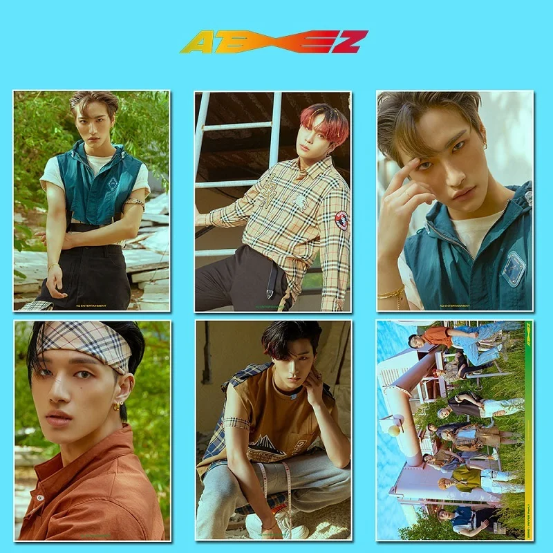 

KPOP ATEEZ ZERO FEVER Part Comeback Photo Poster Self-adhesive Pictorial Photo Hanging ATINY Collection