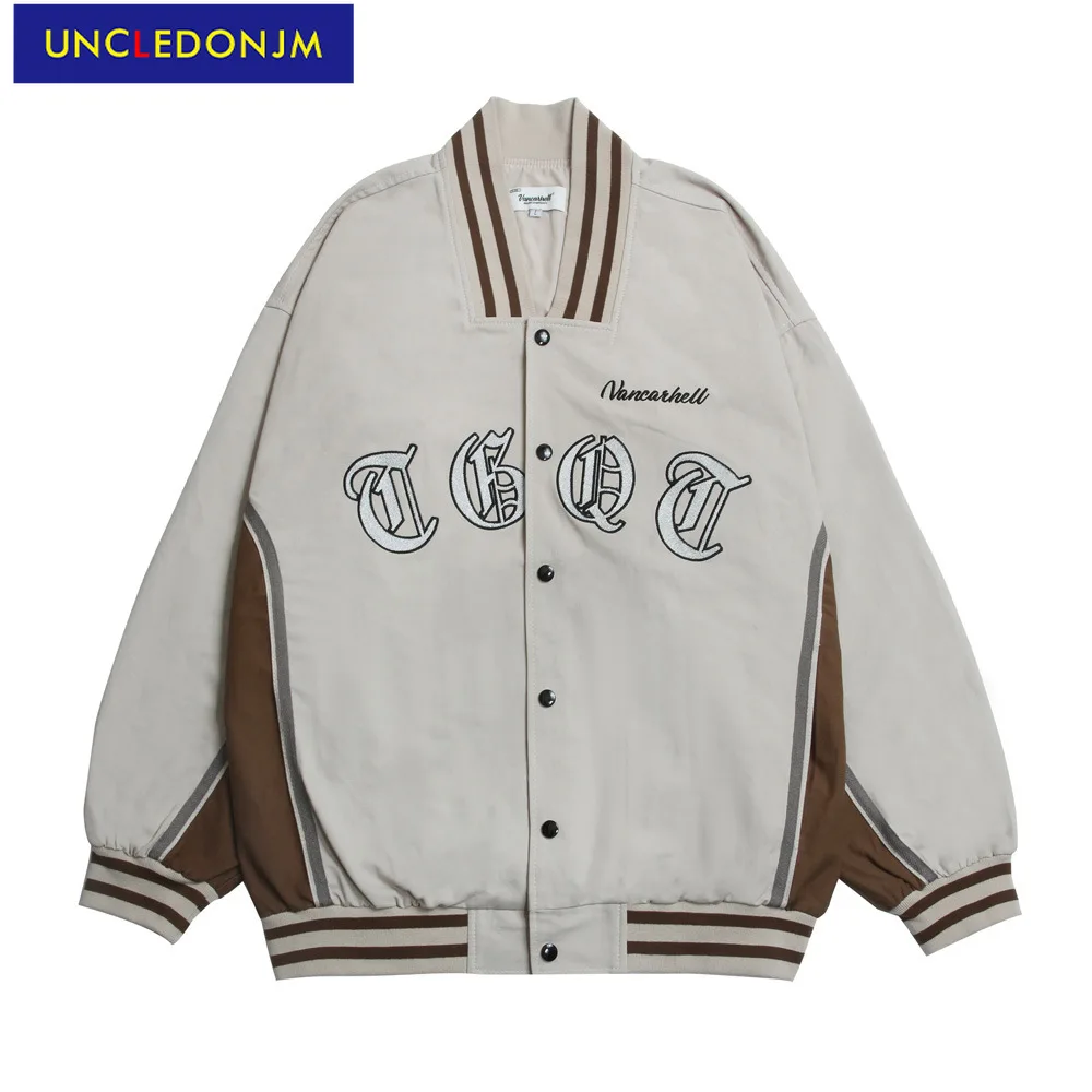 UNCLEDONJM Letter Embroidered Baseball men jacket colour block Stitching Retro jacket japanese fashion bomber jacket
UNCLEDONJM Letter Embroidered Baseball men jacket colour block Stitching Retro jacket japanese fashion bomber jacket
