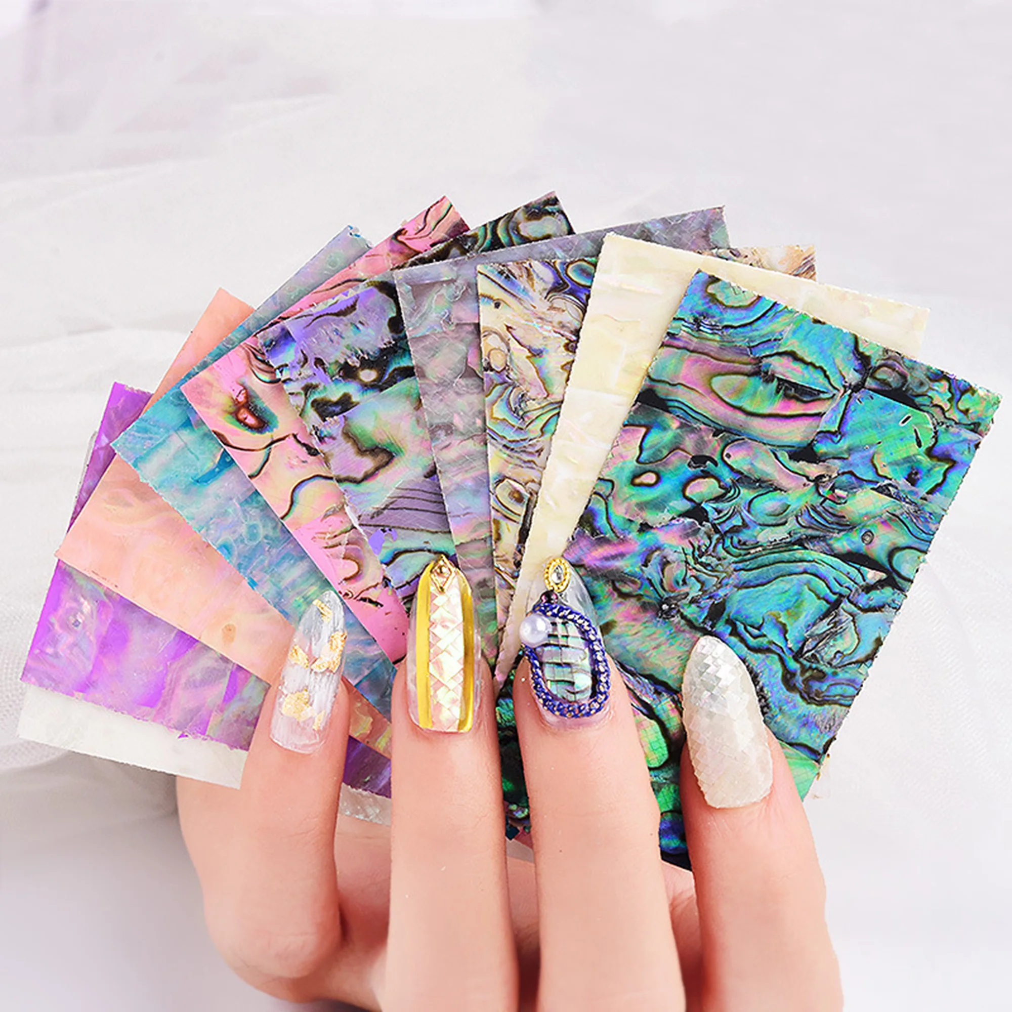 2022 New Nail Art Natural Thin Shell Adhesive Sticker Applique Symphony Nail Art Accessories 3d Shell Soft Patch Nail Sticker
2022 New Nail Art Natural Thin Shell Adhesive Sticker Applique Symphony Nail Art Accessories 3d Shell Soft Patch Nail Sticker