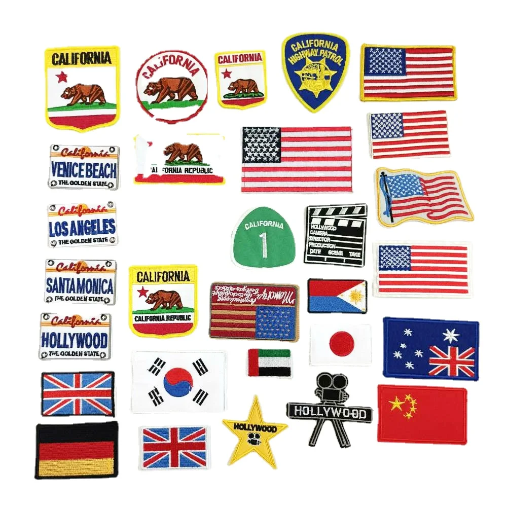 DIY iron-on embroidery national flag star Old Glory cartoon patches for clothing QR-21
DIY iron-on embroidery national flag star Old Glory cartoon patches for clothing QR-21