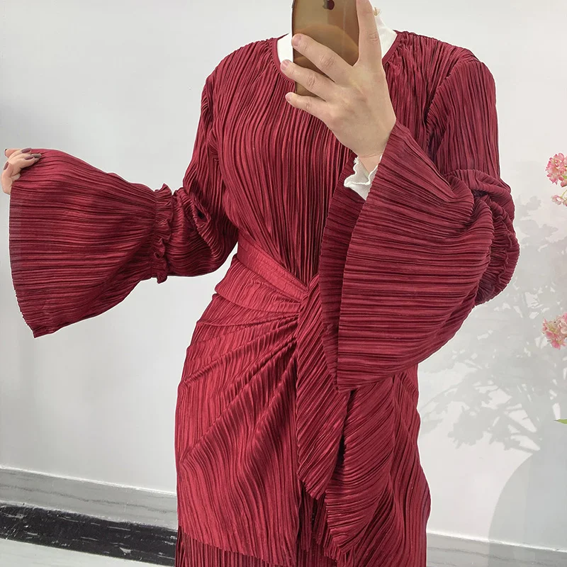 Ramadan Muslim Islamic Evening Dress Women's Fashion Solid Color Pleated dress Dubai Abaya Robe Malaysia Ms Prayer Clothes
Ramadan Muslim Islamic Evening Dress Women's Fashion Solid Color Pleated dress Dubai Abaya Robe Malaysia Ms Prayer Clothes