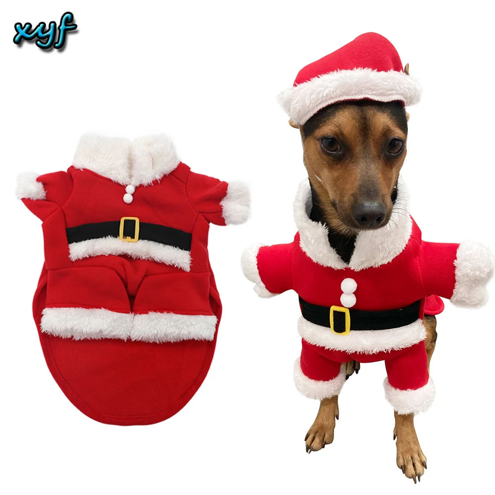 Fashion Dog Clothes Funny Santa Claus dimensional Standing Clothing Three- Pet Dog Christmas Clothes Ropa de Navidad para perros 
Fashion Dog Clothes Funny Santa Claus dimensional Standing Clothing Three- Pet Dog Christmas Clothes Ropa de Navidad para perros