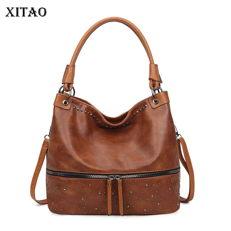 XITAO Vintage Tote Bags Fashion Rivet Inlaid Decoration Zipper Splicing All-match Portable One Shoulder Messenger Bag GWJ2214
XITAO Vintage Tote Bags Fashion Rivet Inlaid Decoration Zipper Splicing All-match Portable One Shoulder Messenger Bag GWJ2214