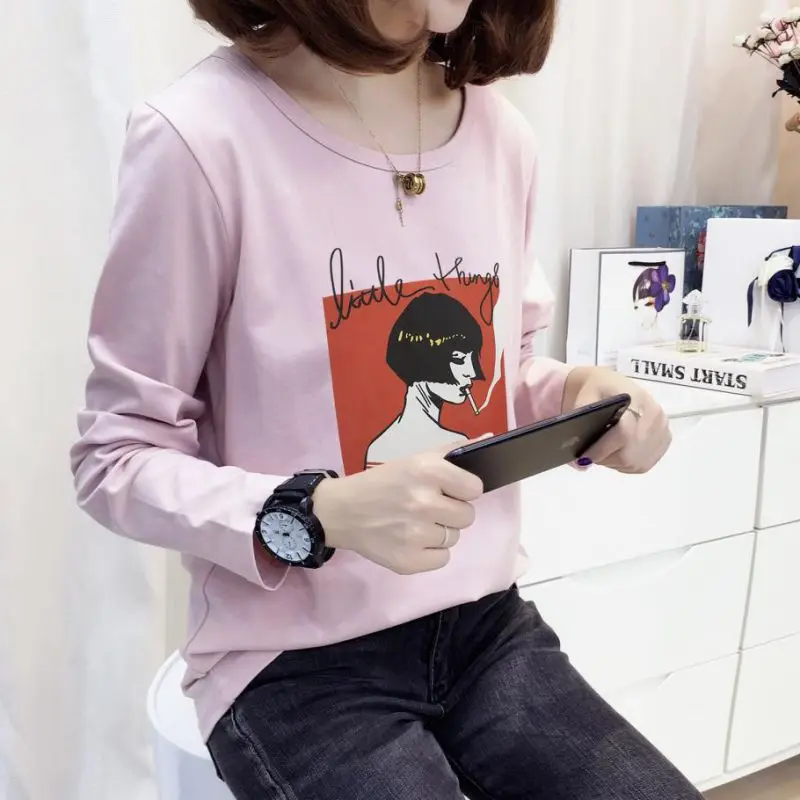 Autumn Winter Women Sweatshirt Casual All-match Animation Printing Round Neck Long Sleeve Pullover Tops Black White
Autumn Winter Women Sweatshirt Casual All-match Animation Printing Round Neck Long Sleeve Pullover Tops Black White