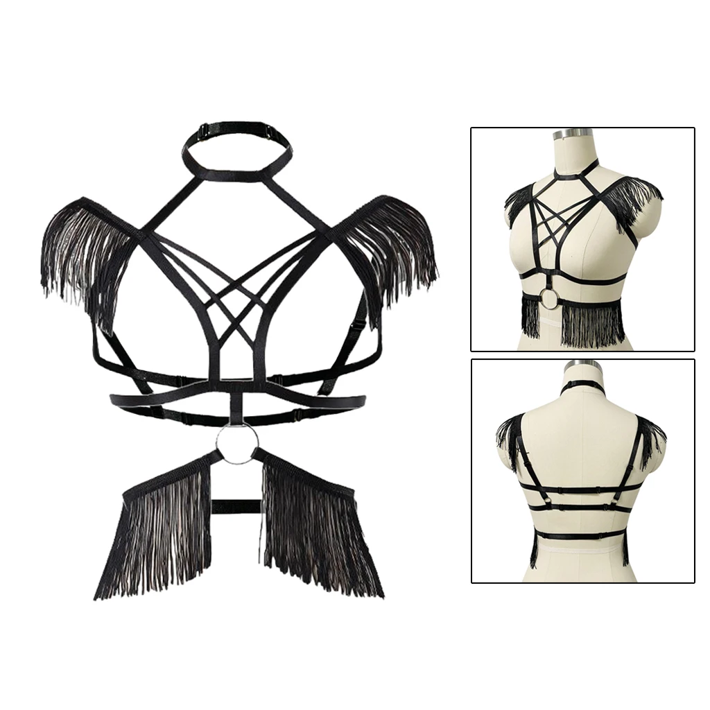 Sexy Harness Bra Elastic Strap Frame Bustier Lingerie Crop Tops Rave Outfit 
Sexy Harness Bra Elastic Strap Frame Bustier Lingerie Crop Tops Rave Outfit