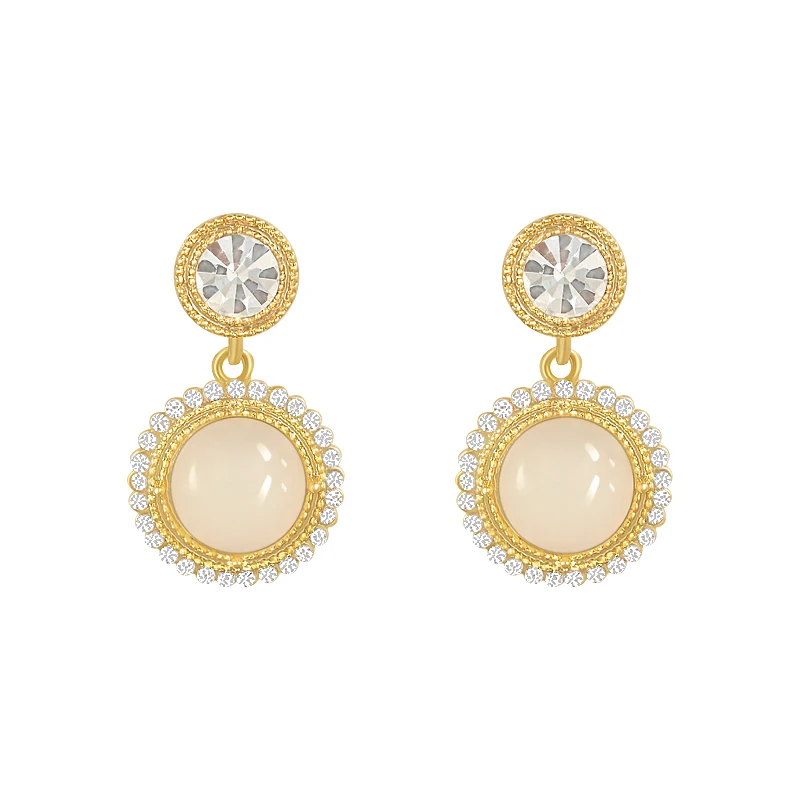 Luxurious Round Opal Pendant Gold Drop Earrings For Woman 2021 Korean Fashion Jewelry girls Elegant Accessories Sexy Earrings 
Luxurious Round Opal Pendant Gold Drop Earrings For Woman 2021 Korean Fashion Jewelry girls Elegant Accessories Sexy Earrings