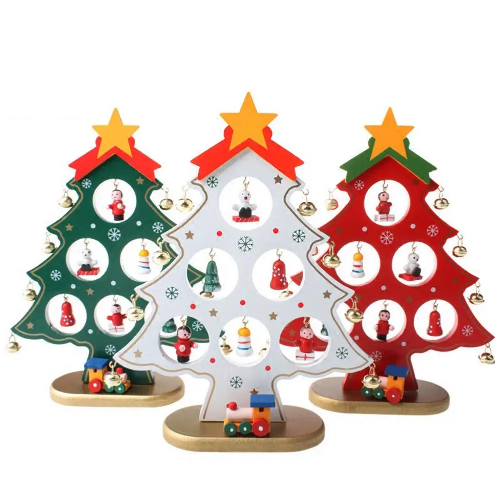 1pcs DIY Wooden Christmas Tree Tabletop Christmas Tree With Miniature Christmas Ornaments For Home Christmas/Xmas Decoration 
1pcs DIY Wooden Christmas Tree Tabletop Christmas Tree With Miniature Christmas Ornaments For Home Christmas/Xmas Decoration