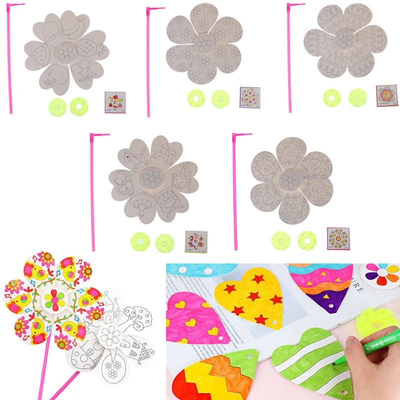 New DIY Windmill Paint Drawing Toys Painting Graffiti coloring puzzle toys Kindergarten Handmade Art Toy for kids children
New DIY Windmill Paint Drawing Toys Painting Graffiti coloring puzzle toys Kindergarten Handmade Art Toy for kids children