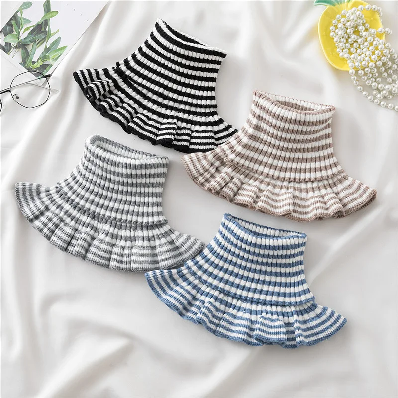 Women Turtleneck Scarf Ring Stripe Ruffles Fake Shirt Collar Fashion Ladies 2021 Winter Warm Patch Collars Garment Accessories
Women Turtleneck Scarf Ring Stripe Ruffles Fake Shirt Collar Fashion Ladies 2021 Winter Warm Patch Collars Garment Accessories