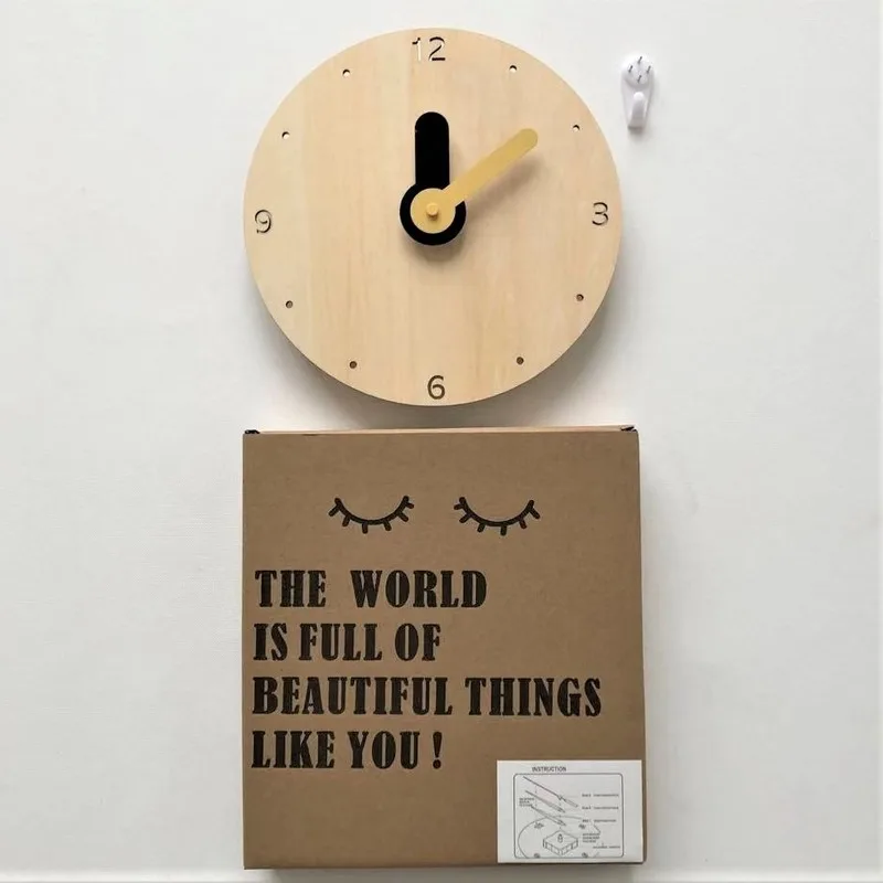 New Nordic Home Wooden Mute Wall Clock Wall Decoration Children's Room Ornaments Clock Soft Beautifully Decorated Birthday Gifts
New Nordic Home Wooden Mute Wall Clock Wall Decoration Children's Room Ornaments Clock Soft Beautifully Decorated Birthday Gifts