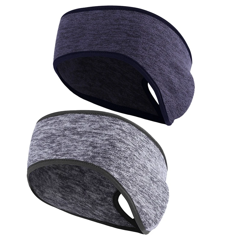 

2Pack Outdoor Ponytail Headband Ear Warmer Head Wrap for Yoga Fitness Cycling Tennis Running Sweatband