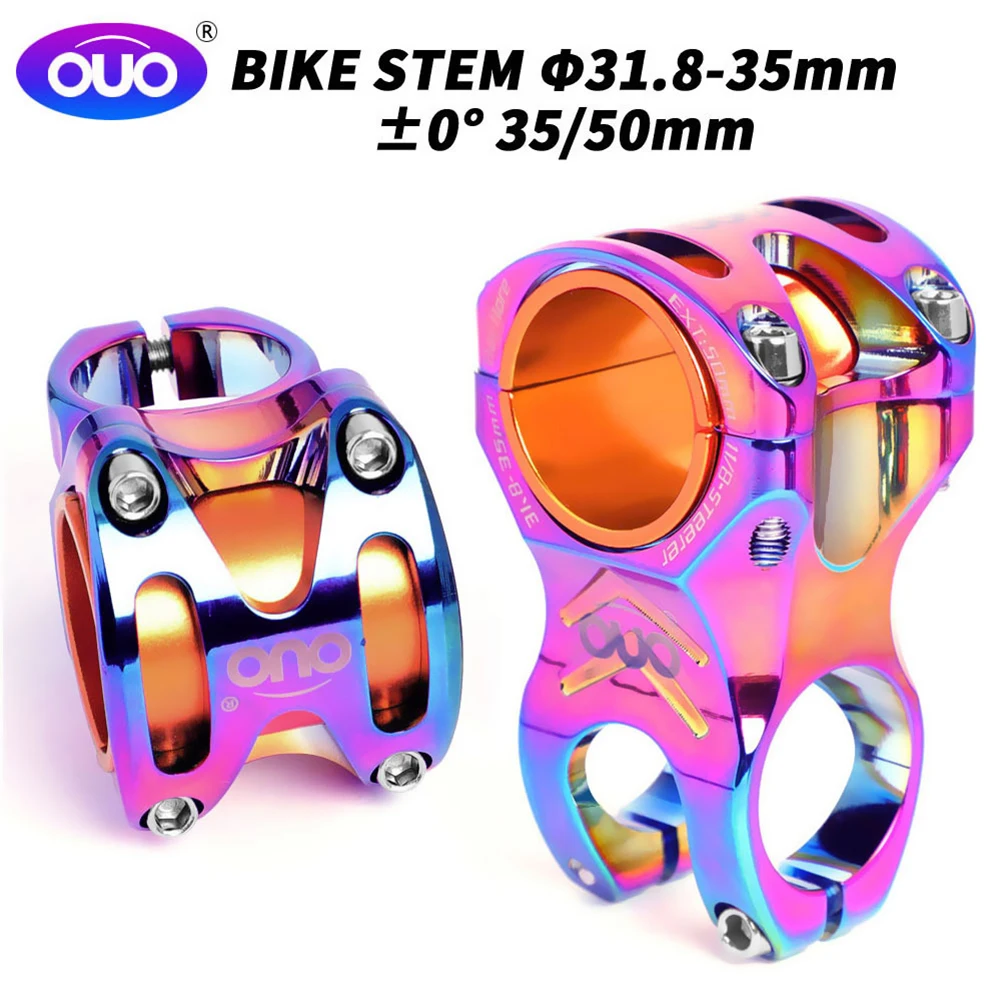 OUO MTB Bike 31.8/35mm Handlebar Stem For 1 1/8 Inch Fork Rainbow 35/50mm CNC Stem Extender Aluminum Alloy Short Stem Part
OUO MTB Bike 31.8/35mm Handlebar Stem For 1 1/8 Inch Fork Rainbow 35/50mm CNC Stem Extender Aluminum Alloy Short Stem Part