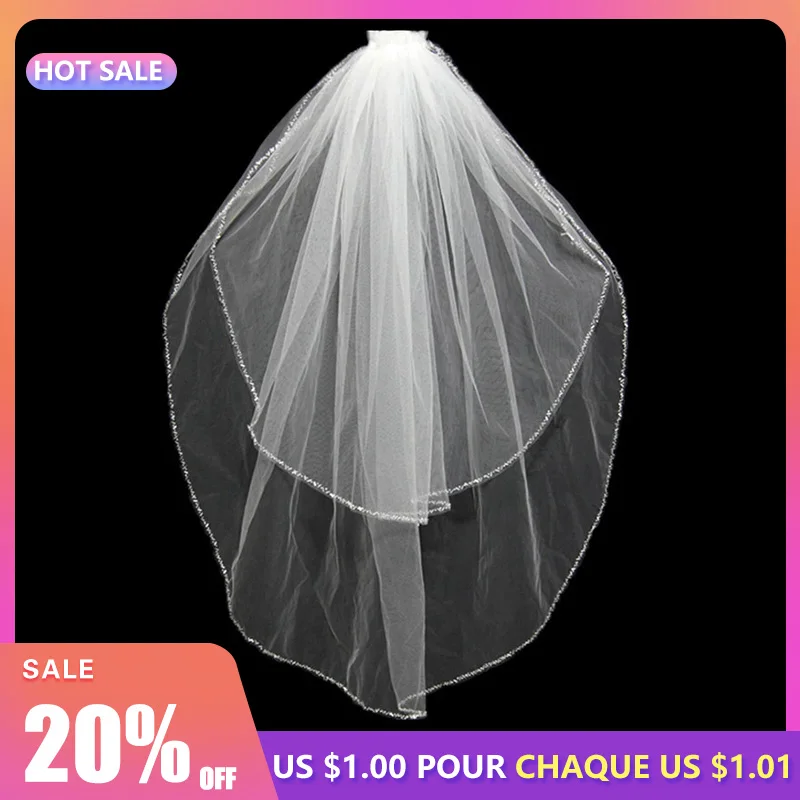 YILIBER Wedding accessories bridal veil 60-80cm white short veil bridal accessories two-layer veil
YILIBER Wedding accessories bridal veil 60-80cm white short veil bridal accessories two-layer veil