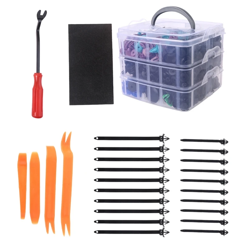 K0AF Vehicle Clips Fastener Removal Tools Car Fasteners Assortment Auto Push Pin Rivets Set with Plastic Storage Case 
K0AF Vehicle Clips Fastener Removal Tools Car Fasteners Assortment Auto Push Pin Rivets Set with Plastic Storage Case