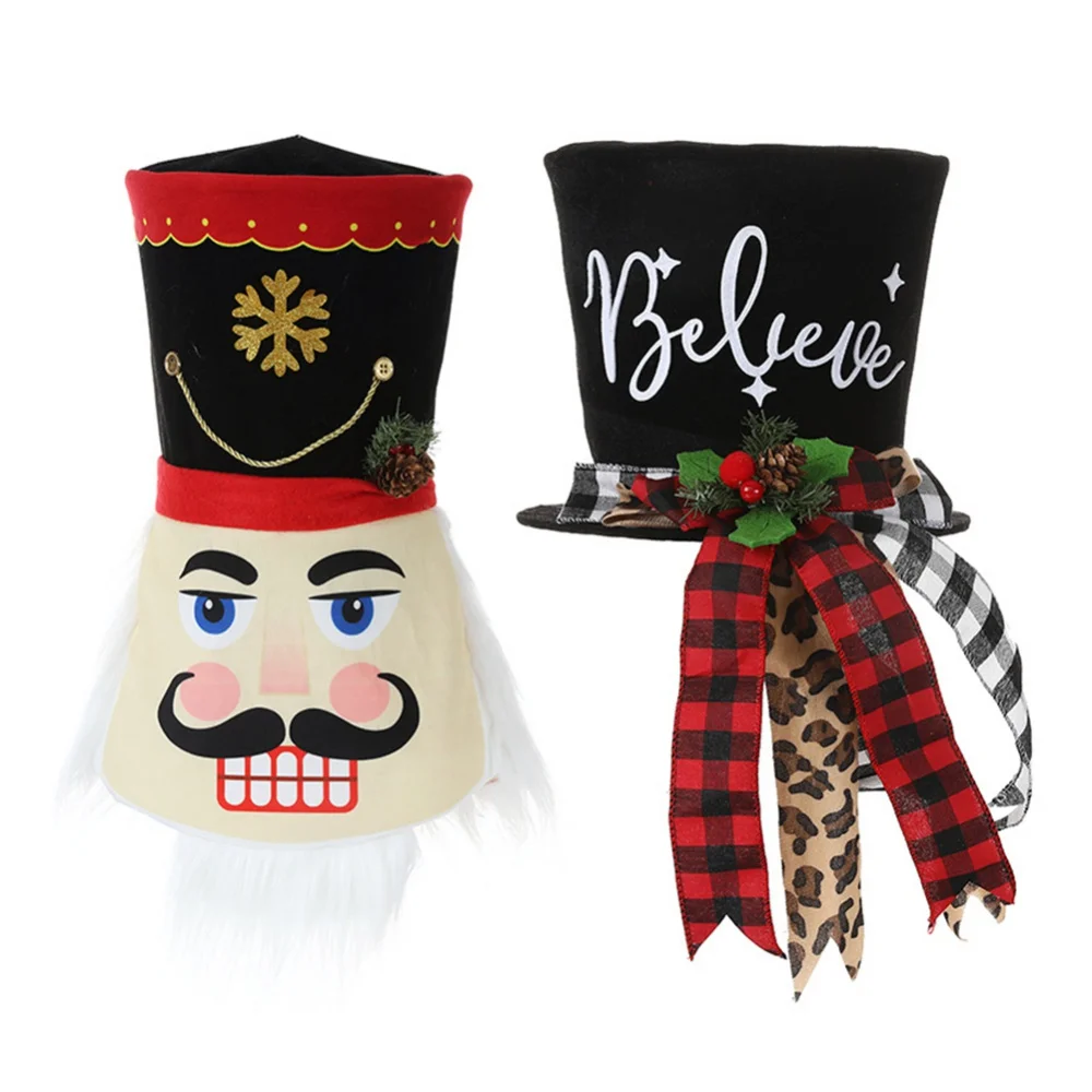 Faceless Doll Nutcracker Hat Large Christmas Tree Topper Decoration Christmas Tree Top for Home Xmas Tree Ornaments Party Props
Faceless Doll Nutcracker Hat Large Christmas Tree Topper Decoration Christmas Tree Top for Home Xmas Tree Ornaments Party Props
