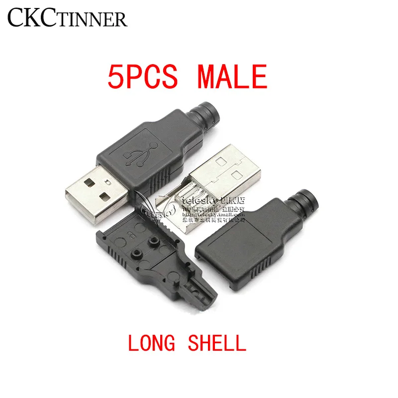 5pcs IMC hot Type A Male USB 4 Pin Plug Socket Connector With Black Plastic Cover Short shell and long shell
5pcs IMC hot Type A Male USB 4 Pin Plug Socket Connector With Black Plastic Cover Short shell and long shell