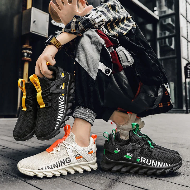 Мужские беговые кроссовки, дышащие, сетчатые, мягкая подошва, плетеные, черные 
Мужские беговые кроссовки, дышащие, сетчатые, мягкая подошва, плетеные, черные