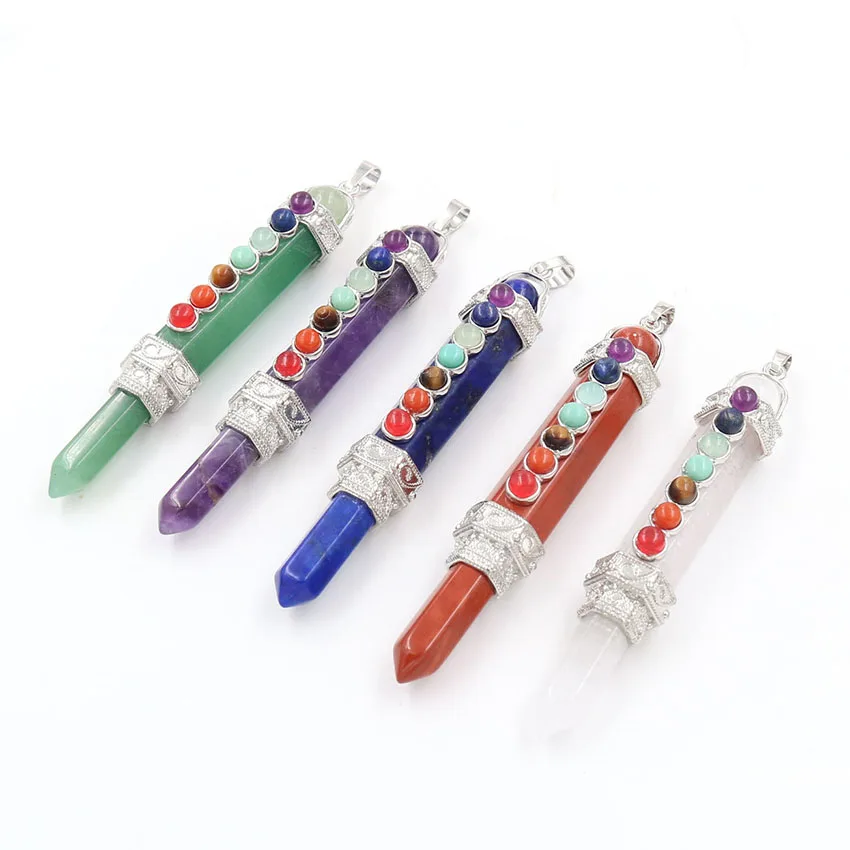 Natural Amethysts Rock Crystal Stone Pencil Point Pendants Hexagonal Column Pendulum Charms Reiki Healing 7 Chakra Jewelry
Natural Amethysts Rock Crystal Stone Pencil Point Pendants Hexagonal Column Pendulum Charms Reiki Healing 7 Chakra Jewelry