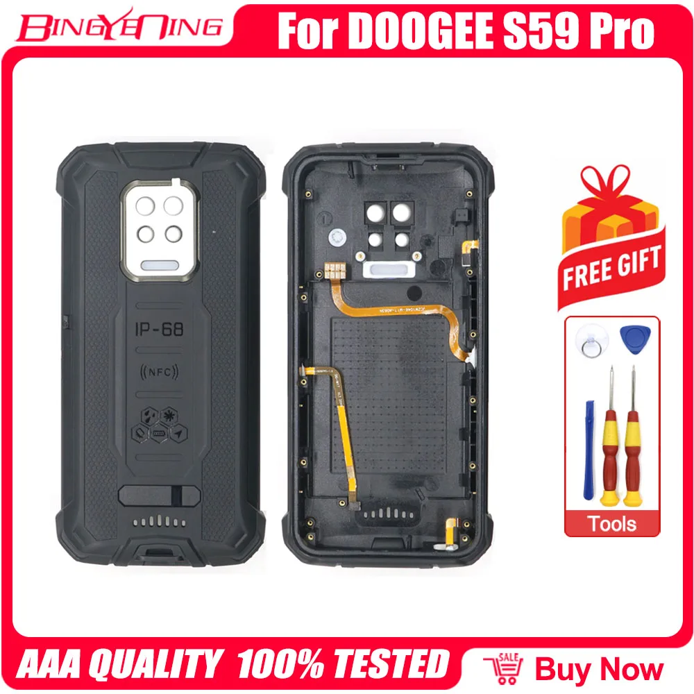 100% Новый оригинальный чехол для батареи DOOGEE S59 Pro задняя крышка корпуса + кабель