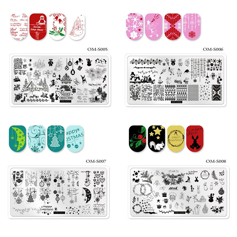 1 Pcs Nail Art Templates Xmas Designs Stamping Plates Snowflakes Deer Stencils Balloon Image Plates Nail Polish Tools DIY
1 Pcs Nail Art Templates Xmas Designs Stamping Plates Snowflakes Deer Stencils Balloon Image Plates Nail Polish Tools DIY
